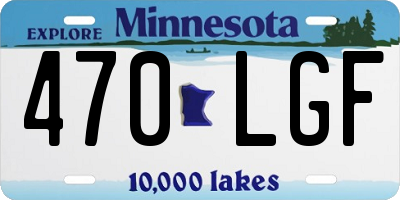 MN license plate 470LGF