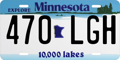 MN license plate 470LGH