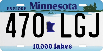 MN license plate 470LGJ
