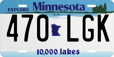 MN license plate 470LGK