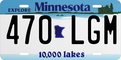 MN license plate 470LGM