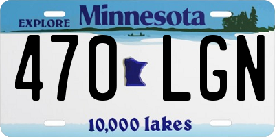 MN license plate 470LGN