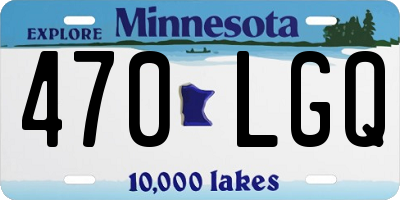 MN license plate 470LGQ