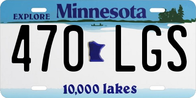 MN license plate 470LGS