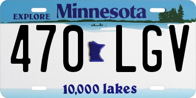 MN license plate 470LGV