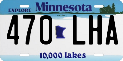 MN license plate 470LHA