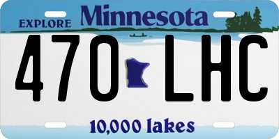 MN license plate 470LHC