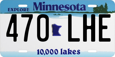 MN license plate 470LHE