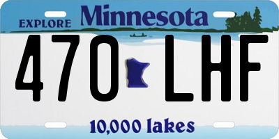 MN license plate 470LHF