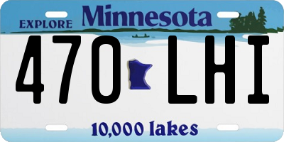 MN license plate 470LHI