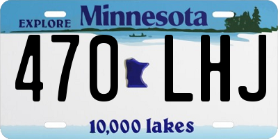 MN license plate 470LHJ