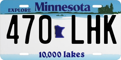 MN license plate 470LHK
