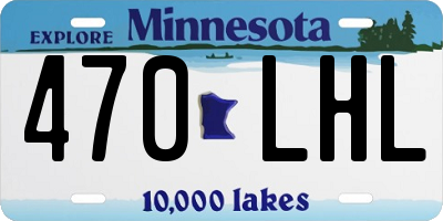MN license plate 470LHL
