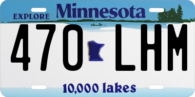 MN license plate 470LHM
