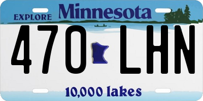 MN license plate 470LHN