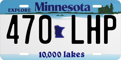 MN license plate 470LHP