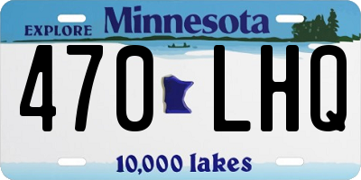 MN license plate 470LHQ