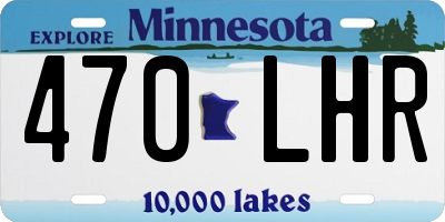 MN license plate 470LHR