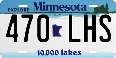 MN license plate 470LHS