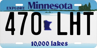 MN license plate 470LHT