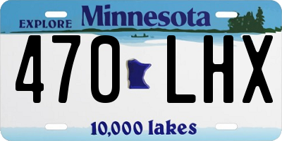 MN license plate 470LHX