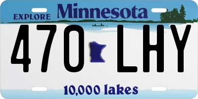 MN license plate 470LHY