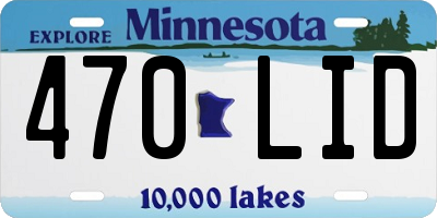 MN license plate 470LID