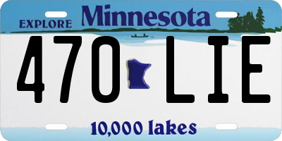MN license plate 470LIE