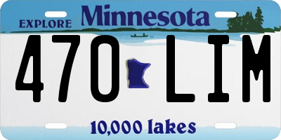 MN license plate 470LIM