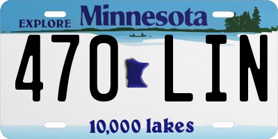 MN license plate 470LIN