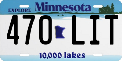 MN license plate 470LIT