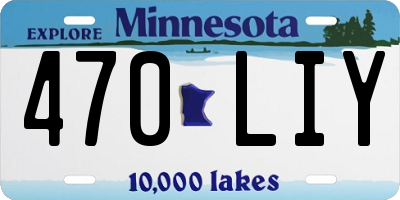 MN license plate 470LIY