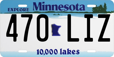 MN license plate 470LIZ