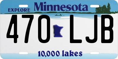 MN license plate 470LJB