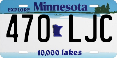 MN license plate 470LJC