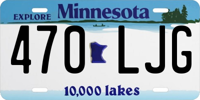 MN license plate 470LJG