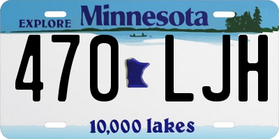 MN license plate 470LJH