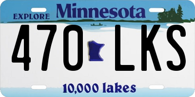 MN license plate 470LKS