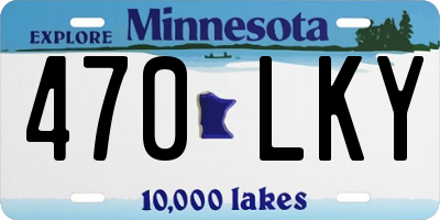 MN license plate 470LKY