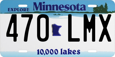 MN license plate 470LMX