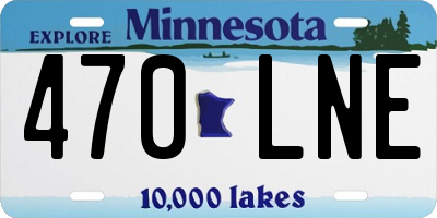 MN license plate 470LNE