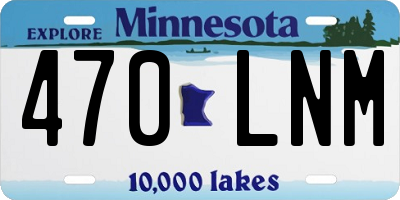 MN license plate 470LNM