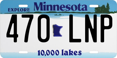 MN license plate 470LNP