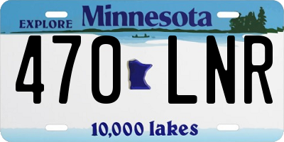MN license plate 470LNR