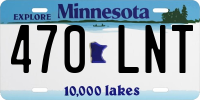 MN license plate 470LNT
