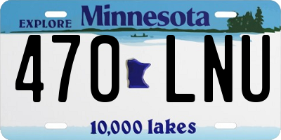MN license plate 470LNU