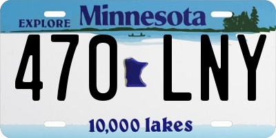 MN license plate 470LNY
