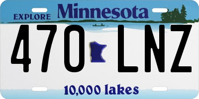MN license plate 470LNZ