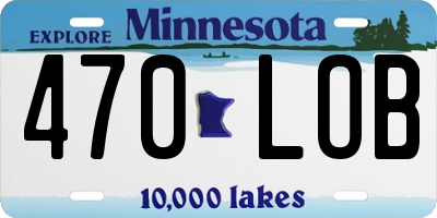 MN license plate 470LOB