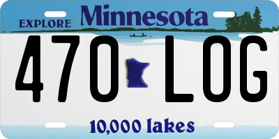 MN license plate 470LOG